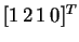 $[1\,2\,1\,0]^T$